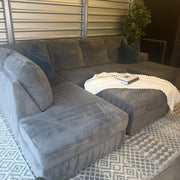 Ashley gray U-shaped sectional and storage ottoman — actual item IMG_8455.JPG