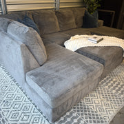 Ashley gray U-shaped sectional and storage ottoman — actual item IMG_8460.JPG