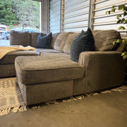 Ashley gray U-shaped sectional and storage ottoman — actual item IMG_8462.JPG