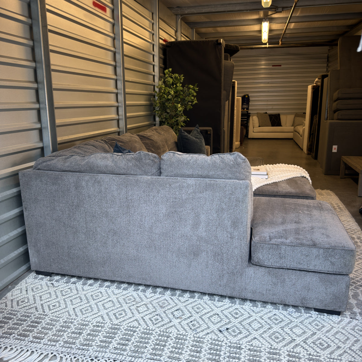 Ashley gray U-shaped sectional and storage ottoman — actual item IMG_8465.JPG
