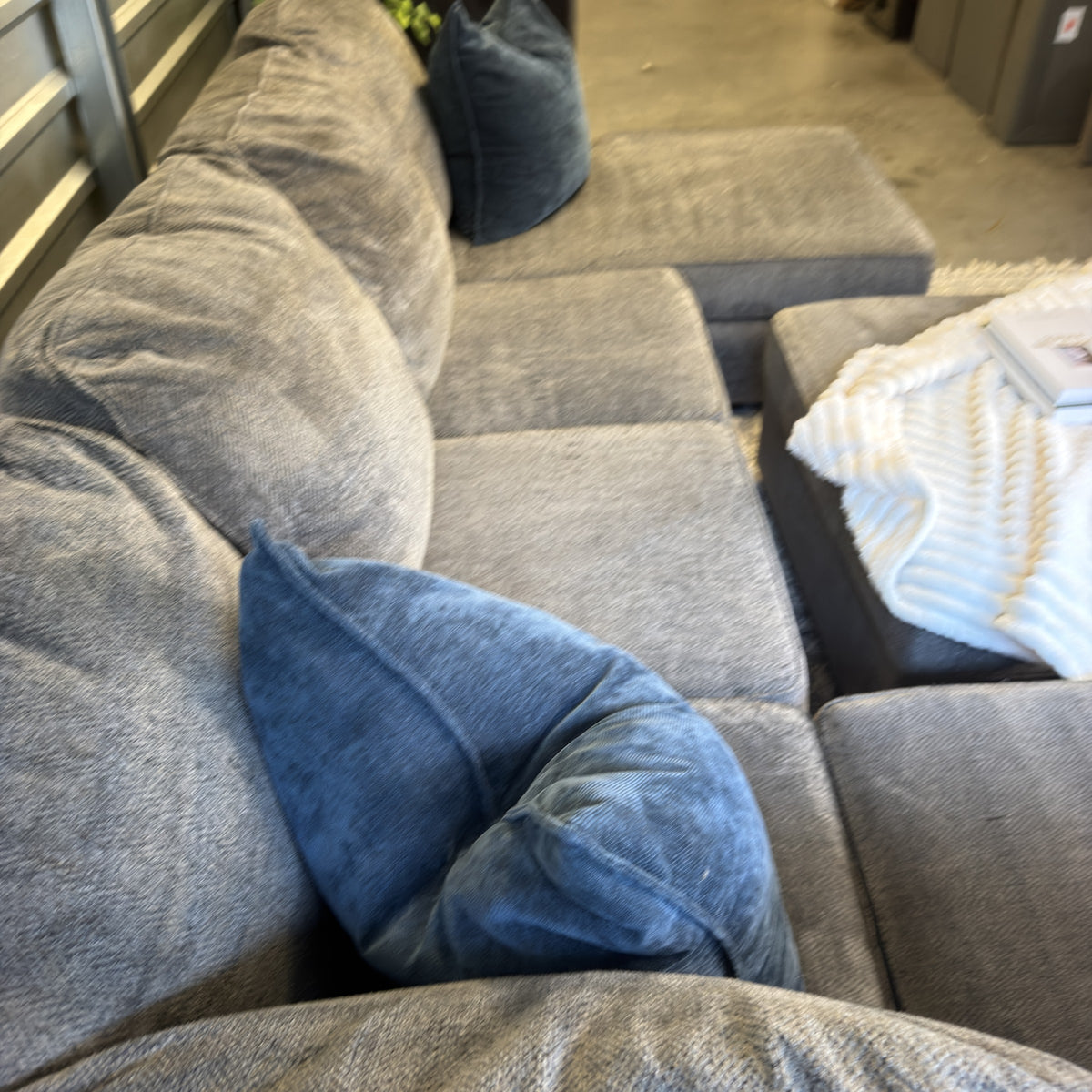 Ashley gray U-shaped sectional and storage ottoman — actual item IMG_8467.JPG