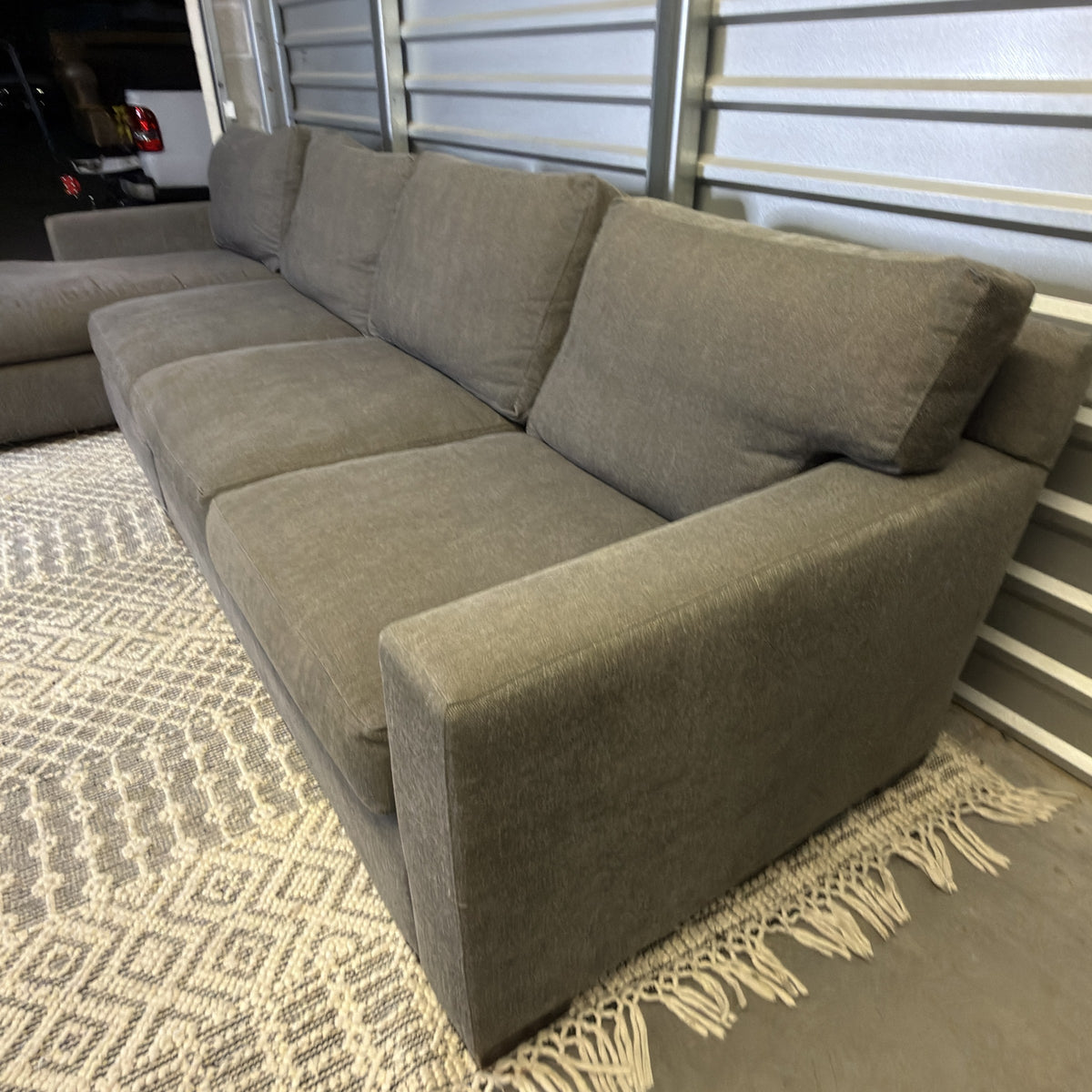 Crate & Barrel gray sectional — actual item IMG_8507.JPG