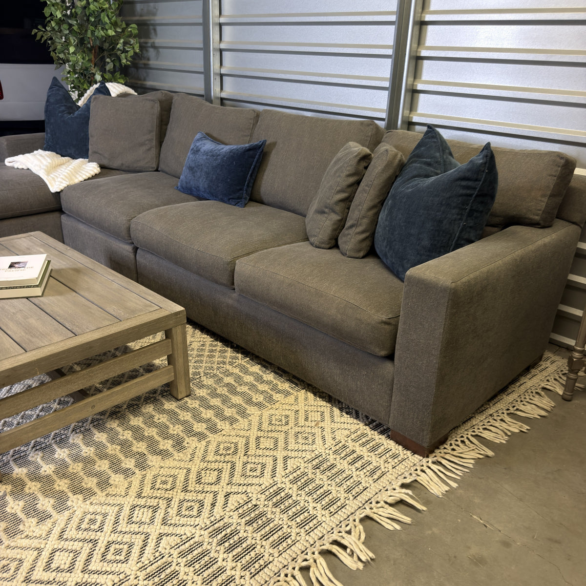 Crate & Barrel gray sectional — actual item IMG_8520.JPG