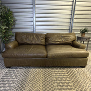 Crate & Barrel tan leather sofa — actual item IMG_8538.JPG
