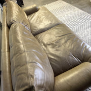 Crate & Barrel tan leather sofa — actual item IMG_8548.JPG