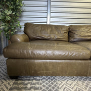 Crate & Barrel tan leather sofa — actual item IMG_8550.JPG