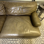Crate & Barrel tan leather sofa — actual item IMG_8552.JPG