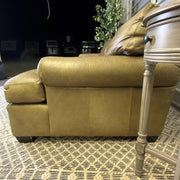 Crate & Barrel tan leather sofa — actual item IMG_8554.JPG
