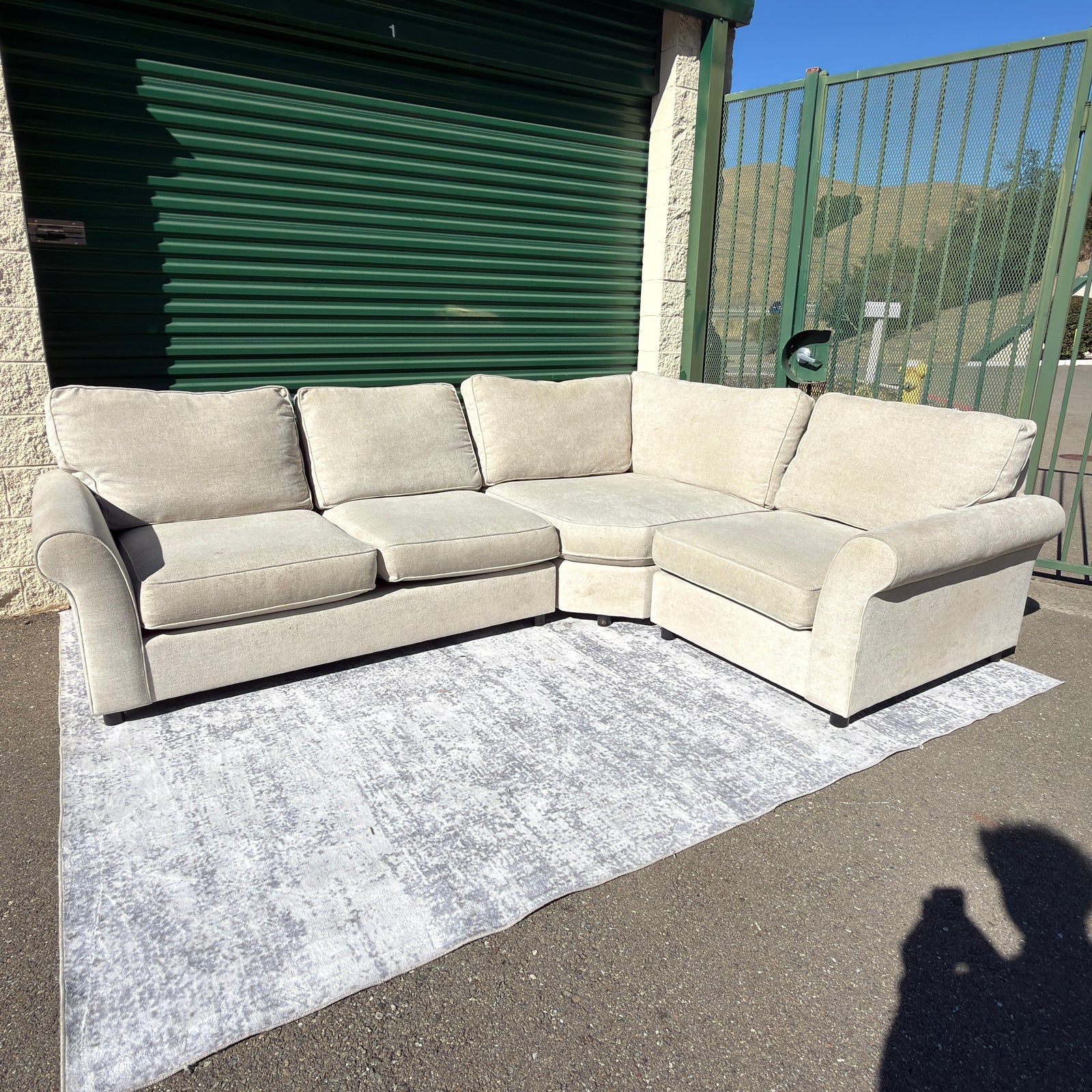 Pottery Barn Pearce sectional - full set view