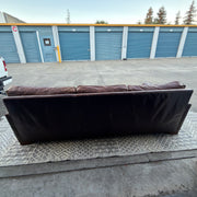 Restoration Hardware Maxwell 90” Distressed Brown Top-Grain Leather Sofa