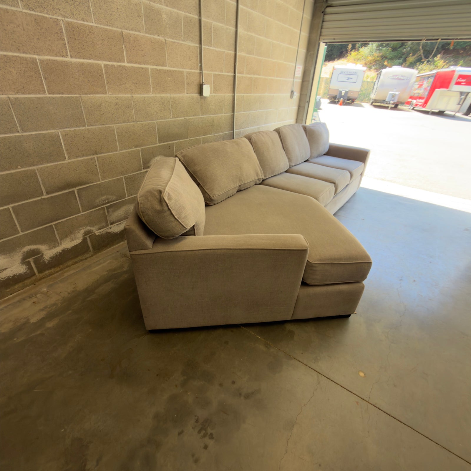 Gray Living Spaces two-piece sectional with chaise - gallery view 4