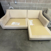 Pottery Barn York loveseat cushions with original retail tags still attached