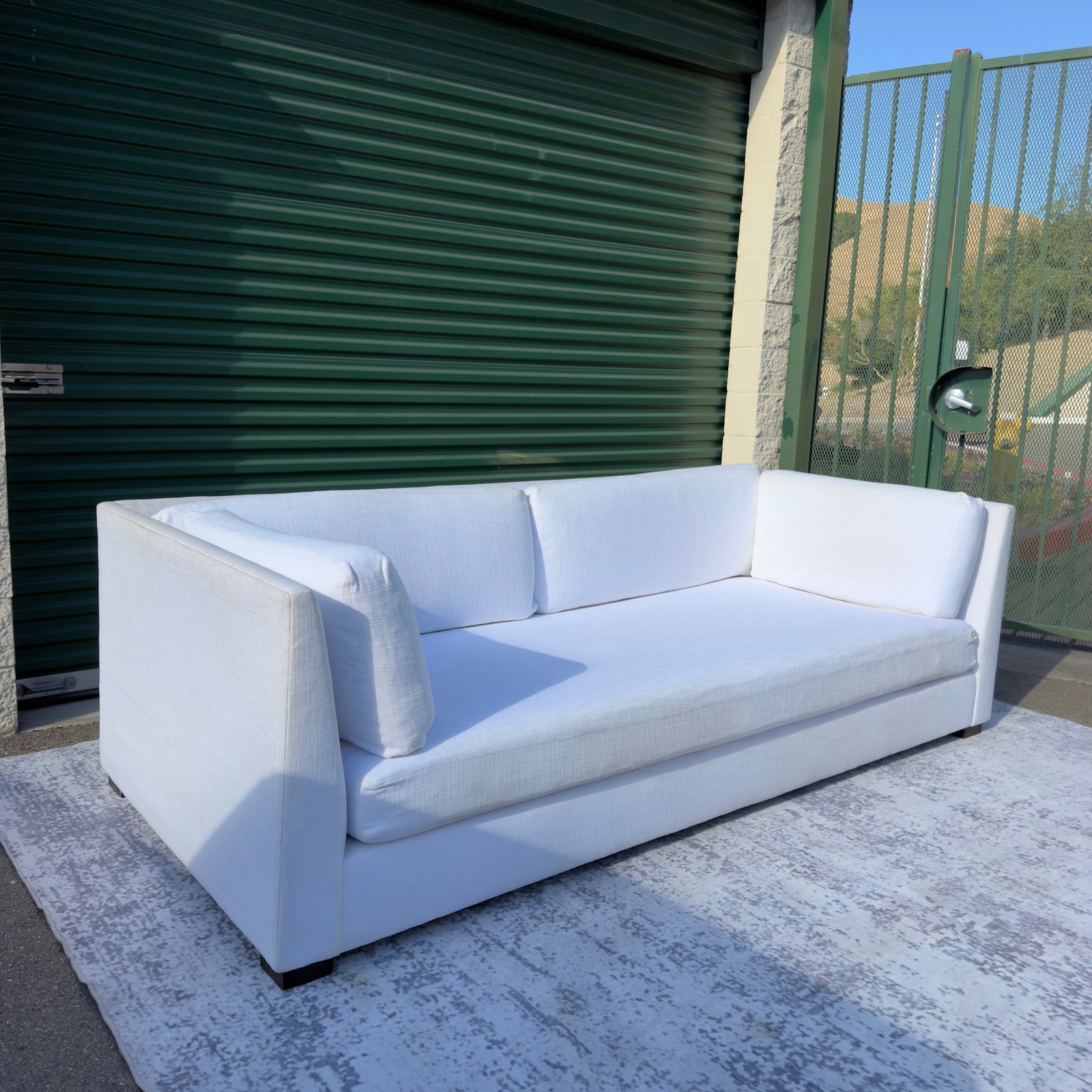 Cream Restoration Hardware sofa - front angle