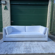 Cream Restoration Hardware sofa - detail view