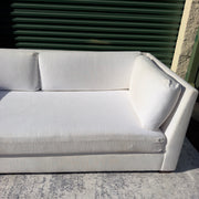 Cream Restoration Hardware sofa - seat cushion close-up