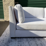 Cream Restoration Hardware sofa - detail view