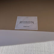 Cream Restoration Hardware sofa - fabric label