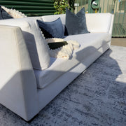 Cream Restoration Hardware sofa - detail view