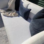 Cream Restoration Hardware sofa - back angle