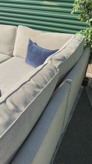 Pottery Barn Pearce Roll Arm 3-Piece Sectional - Oatmeal / Light Beige